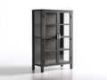 Vitrina de madera y vidrio 85x35x105 cm - gris antracita - 2 puertas para salón